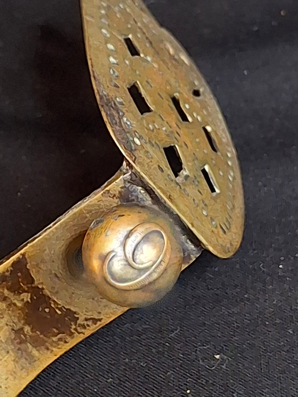 18th Century RARE MUSEUM GRADE Antique Huge Brass Double Cruise Crusie Phoebe Lamp 8.5" Pierced Backplate Marked