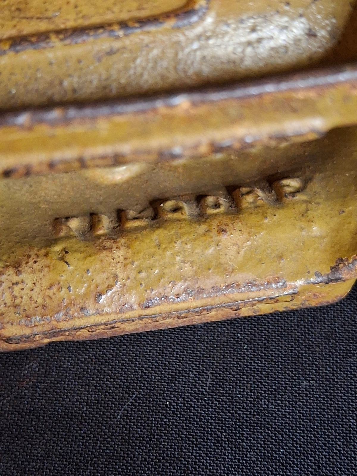 Antique 1920s Kilgore Cast Iron Ford Model T Coupe Toy Car Dark Mustard Yellow SF600A