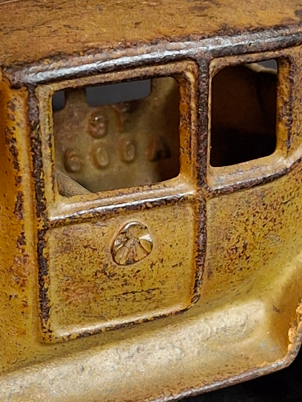 Antique 1920s Kilgore Cast Iron Ford Model T Coupe Toy Car Dark Mustard Yellow SF600A