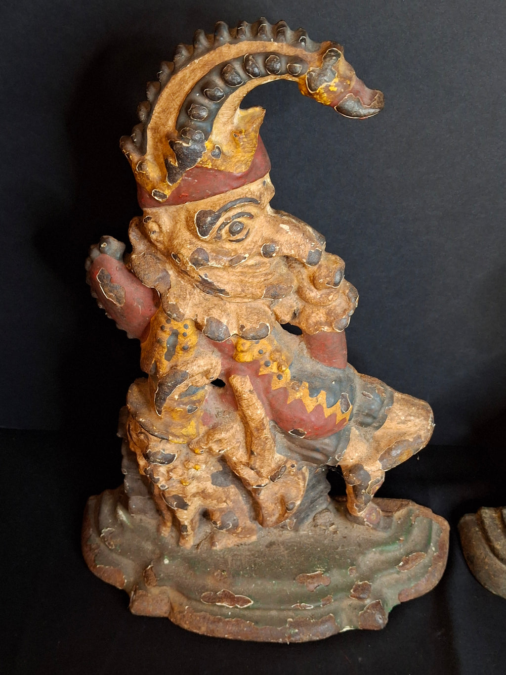 Pair Of Antique Cast Iron Punch & Judy Figural Doorstops – Circa 1920s 11 lbs - Matthew J King Collection
