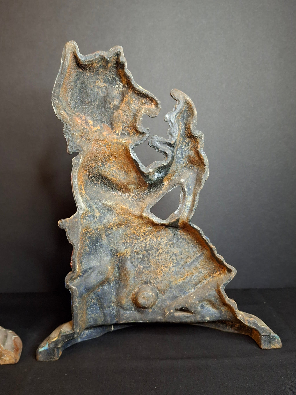 Pair Of Antique Cast Iron Punch & Judy Figural Doorstops – Circa 1920s 11 lbs - Matthew J King Collection