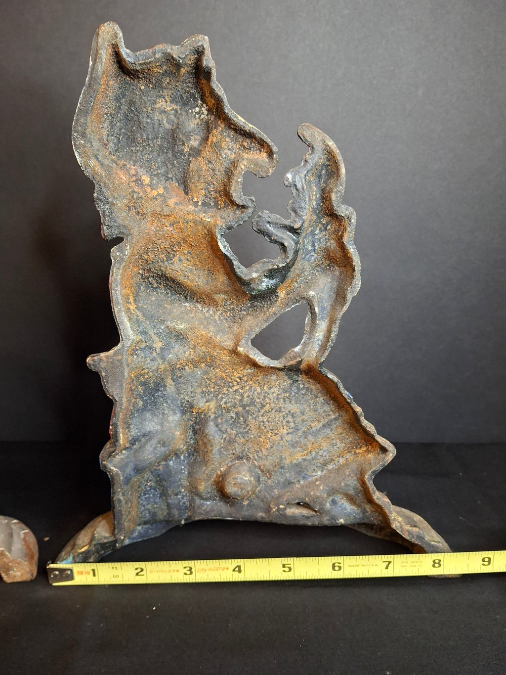 Pair Of Antique Cast Iron Punch & Judy Figural Doorstops – Circa 1920s 11 lbs - Matthew J King Collection