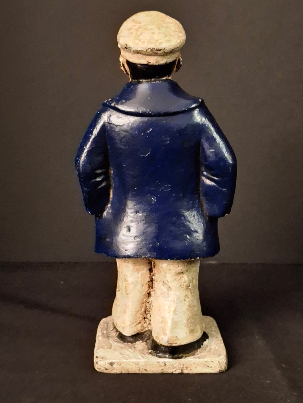 Rare Antique Cast Iron Sea Captain Doorstop 1930s Hubley Littco Naval Bridge Officer Commander