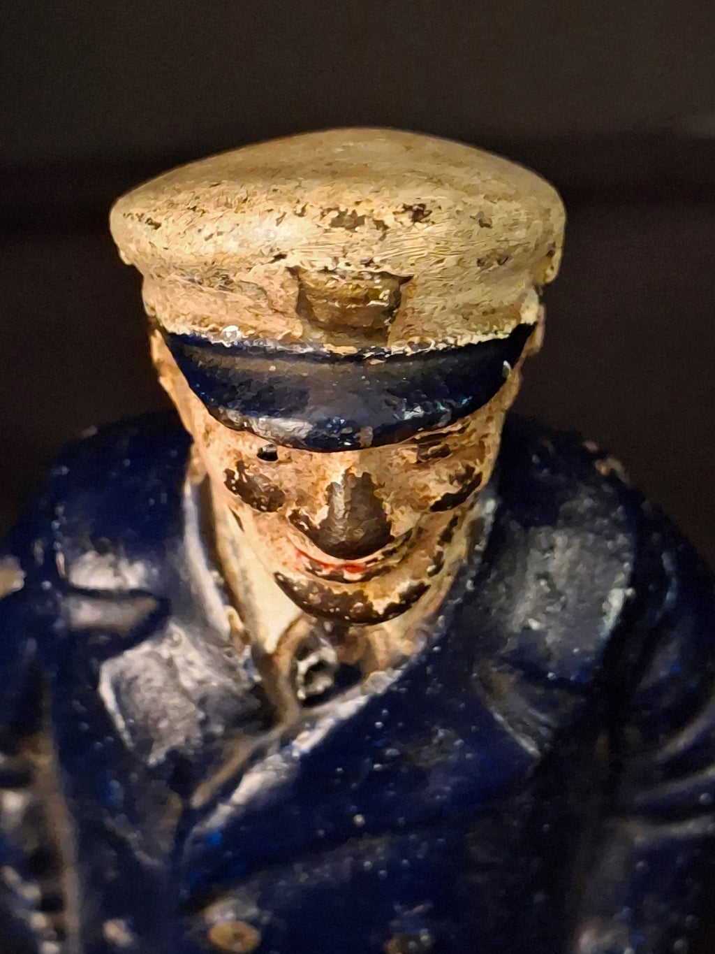 Rare Antique Cast Iron Sea Captain Doorstop 1930s Hubley Littco Naval Bridge Officer Commander