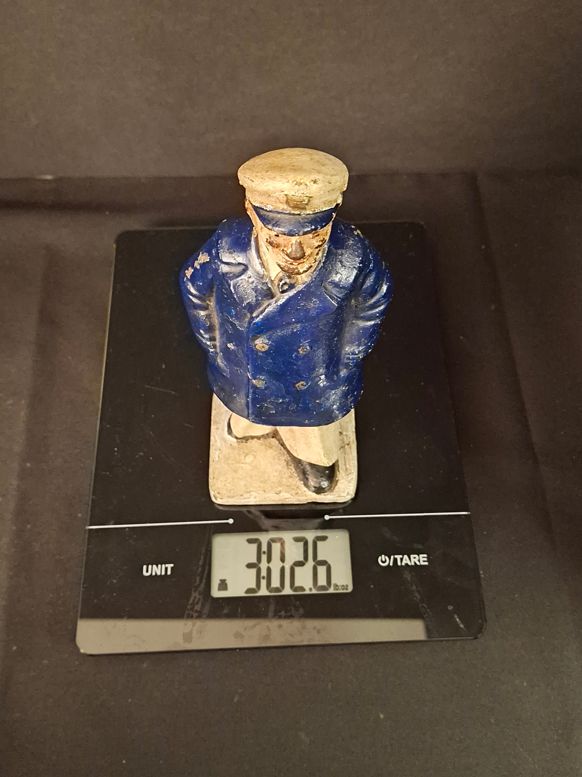 Rare Antique Cast Iron Sea Captain Doorstop 1930s Hubley Littco Naval Bridge Officer Commander
