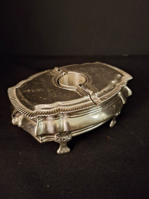 Vintage Silver Plated Havdalah Compendium Spice Box Candle Holder Lions Crest 344