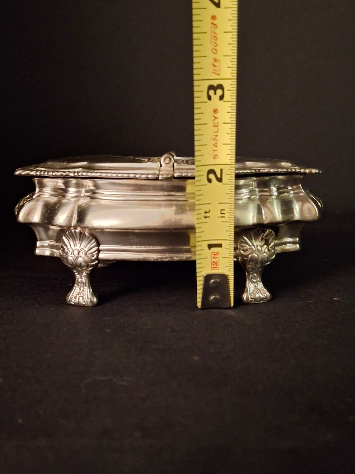 Vintage Silver Plated Havdalah Compendium Spice Box Candle Holder Lions Crest 344
