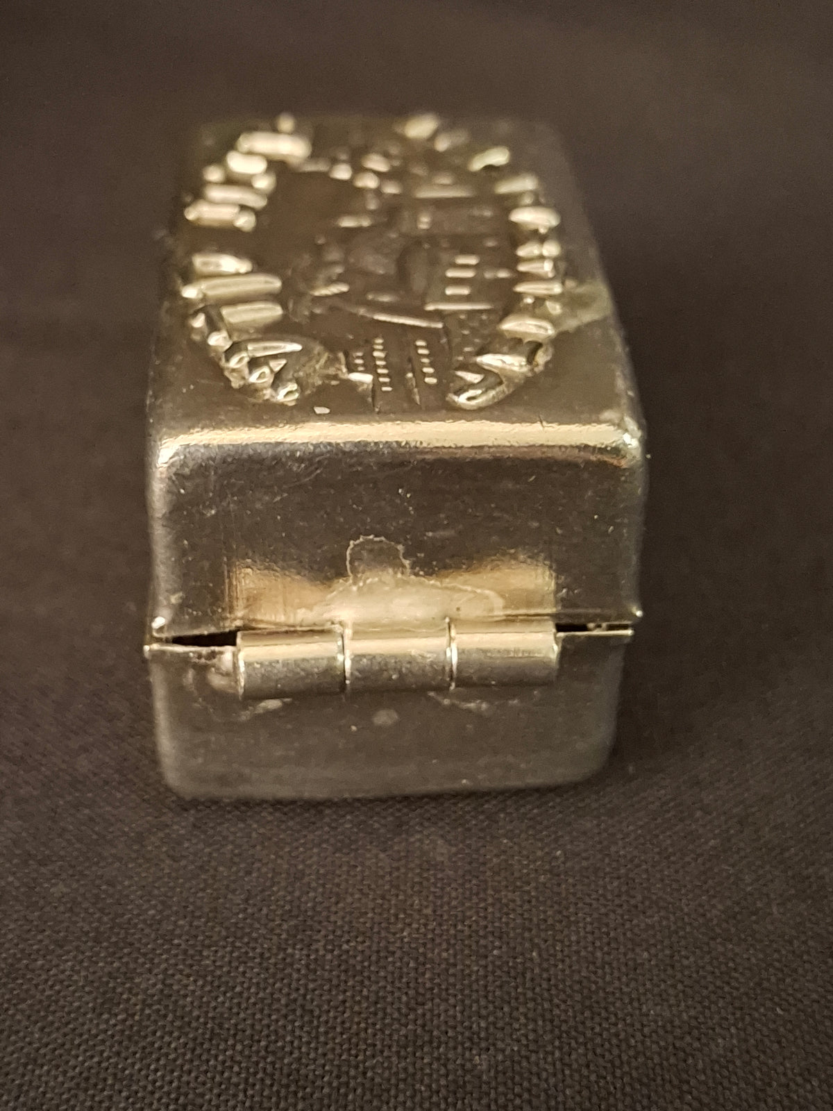 Vintage Silver Tone Travel Shabbat Candlesticks Jerusalem Box Folding Pocket Set