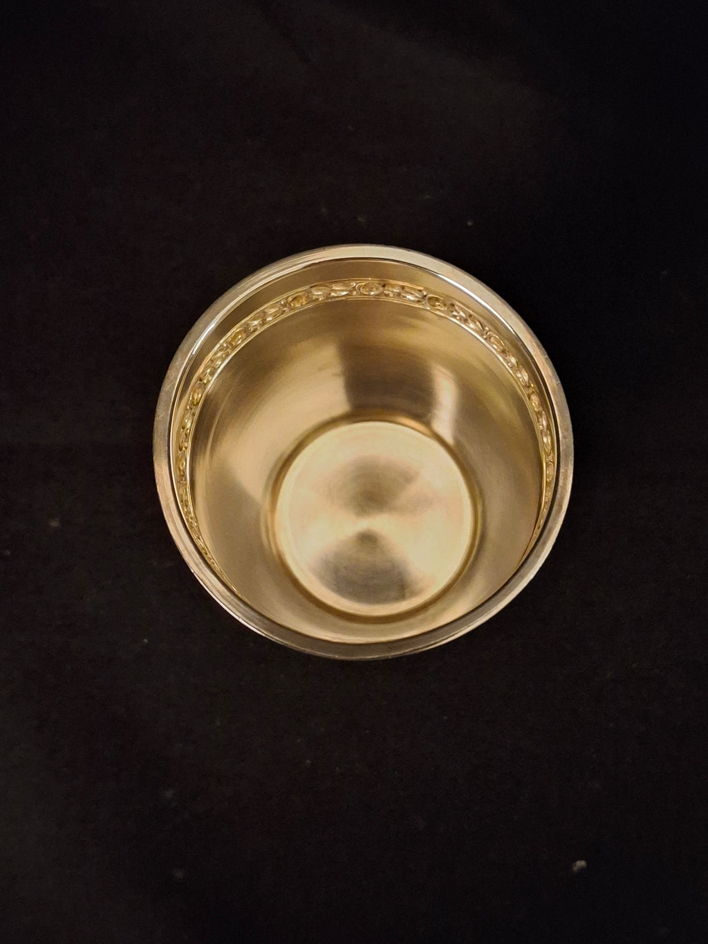 German 800 Silver Kiddush Cup Beaker Shot Glass Gold Wash Interior Gottlieb Kurz Vintage 30 Grams