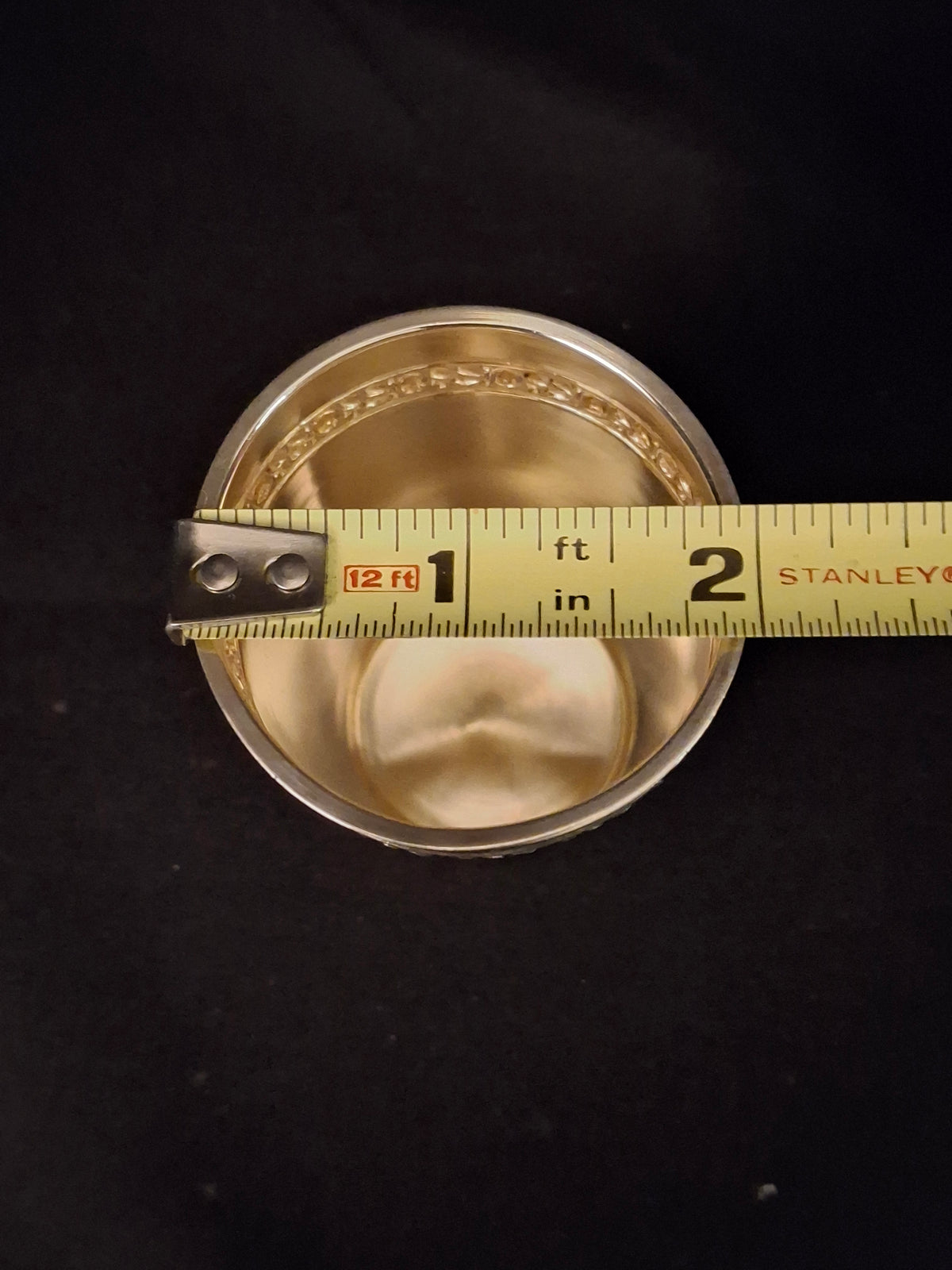 German 800 Silver Kiddush Cup Beaker Shot Glass Gold Wash Interior Gottlieb Kurz Vintage 30 Grams