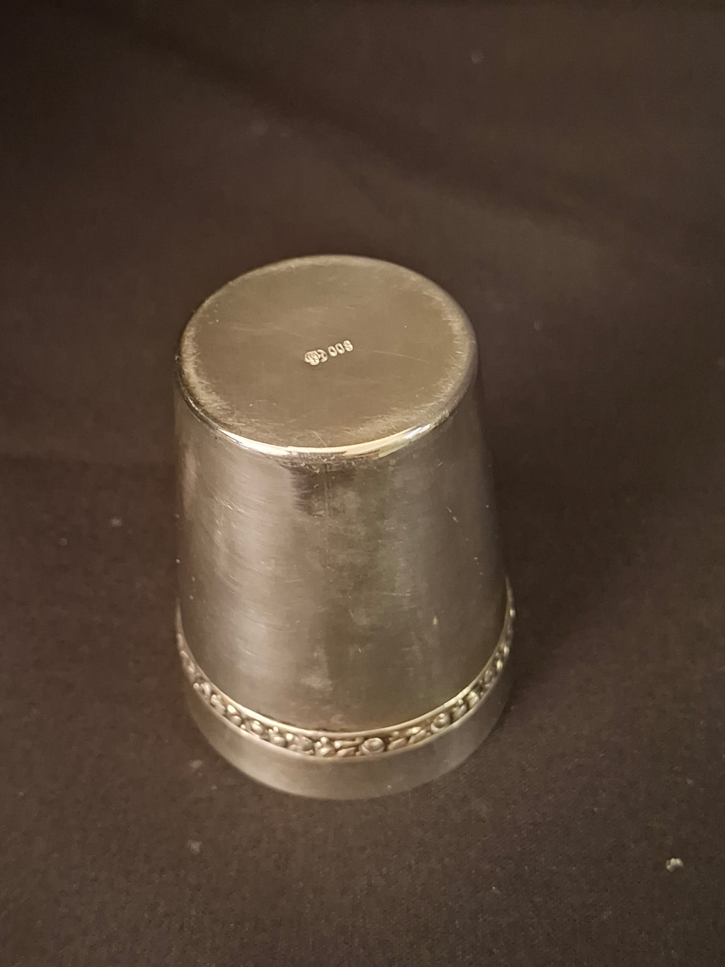 German 800 Silver Kiddush Cup Beaker Shot Glass Gold Wash Interior Gottlieb Kurz Vintage 30 Grams