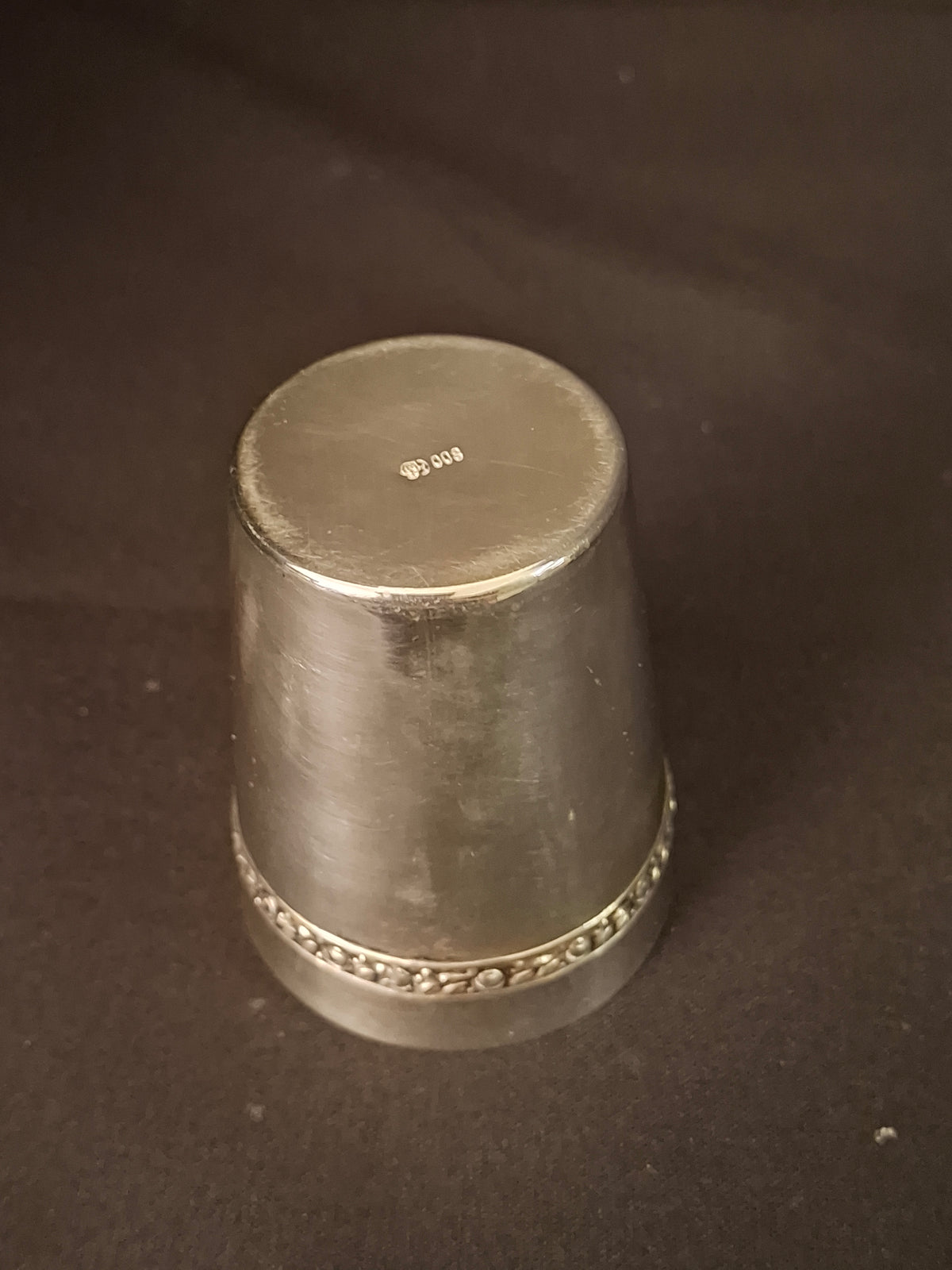 German 800 Silver Kiddush Cup Beaker Shot Glass Gold Wash Interior Gottlieb Kurz Vintage 30 Grams