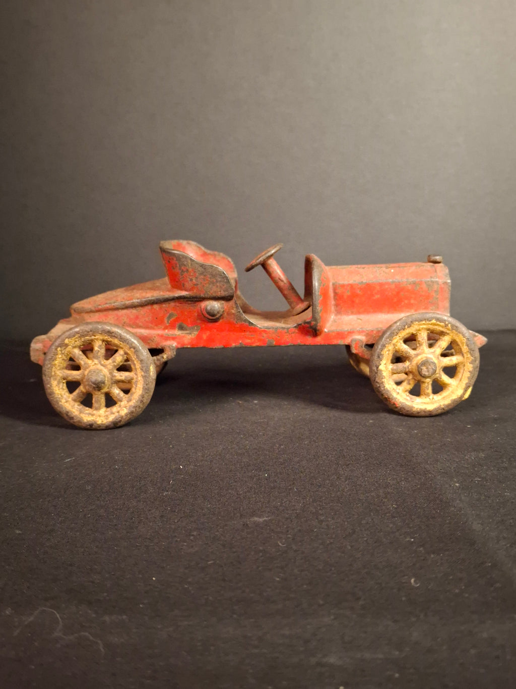1920s A.C. Williams Cast Iron Roadster Runabout Speedster Toy Car Original Paint