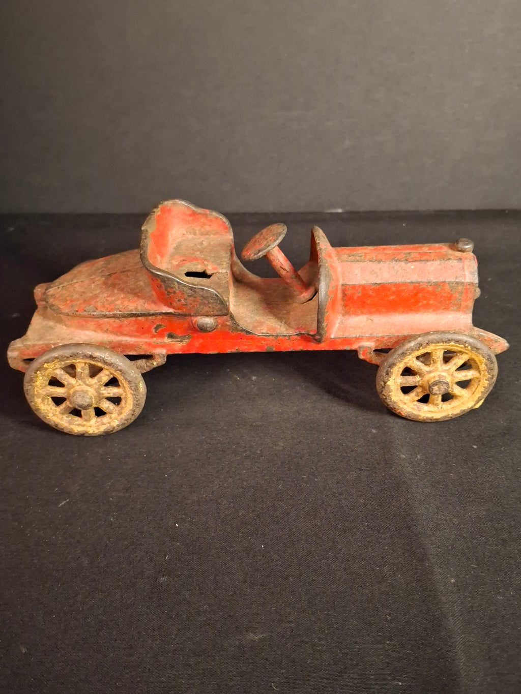 1920s A.C. Williams Cast Iron Roadster Runabout Speedster Toy Car Original Paint