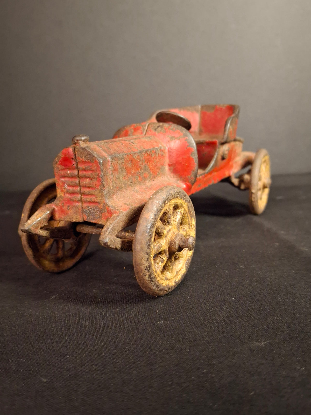 1920s A.C. Williams Cast Iron Roadster Runabout Speedster Toy Car Original Paint
