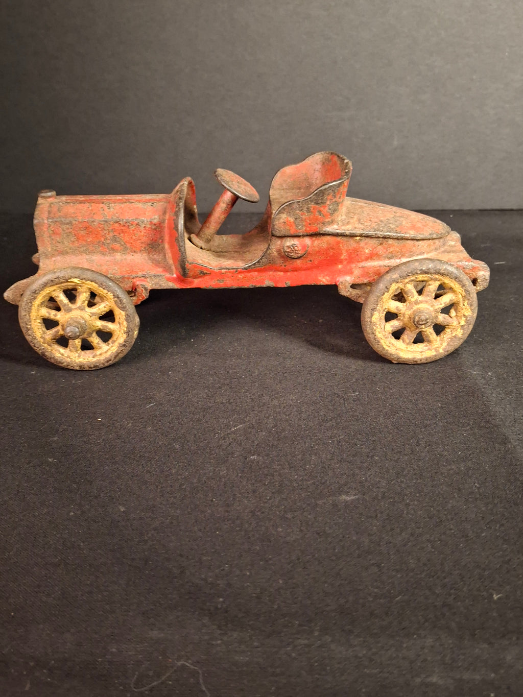 1920s A.C. Williams Cast Iron Roadster Runabout Speedster Toy Car Original Paint