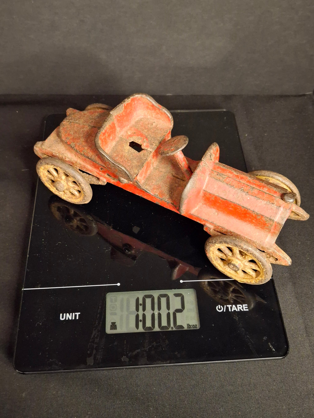 1920s A.C. Williams Cast Iron Roadster Runabout Speedster Toy Car Original Paint