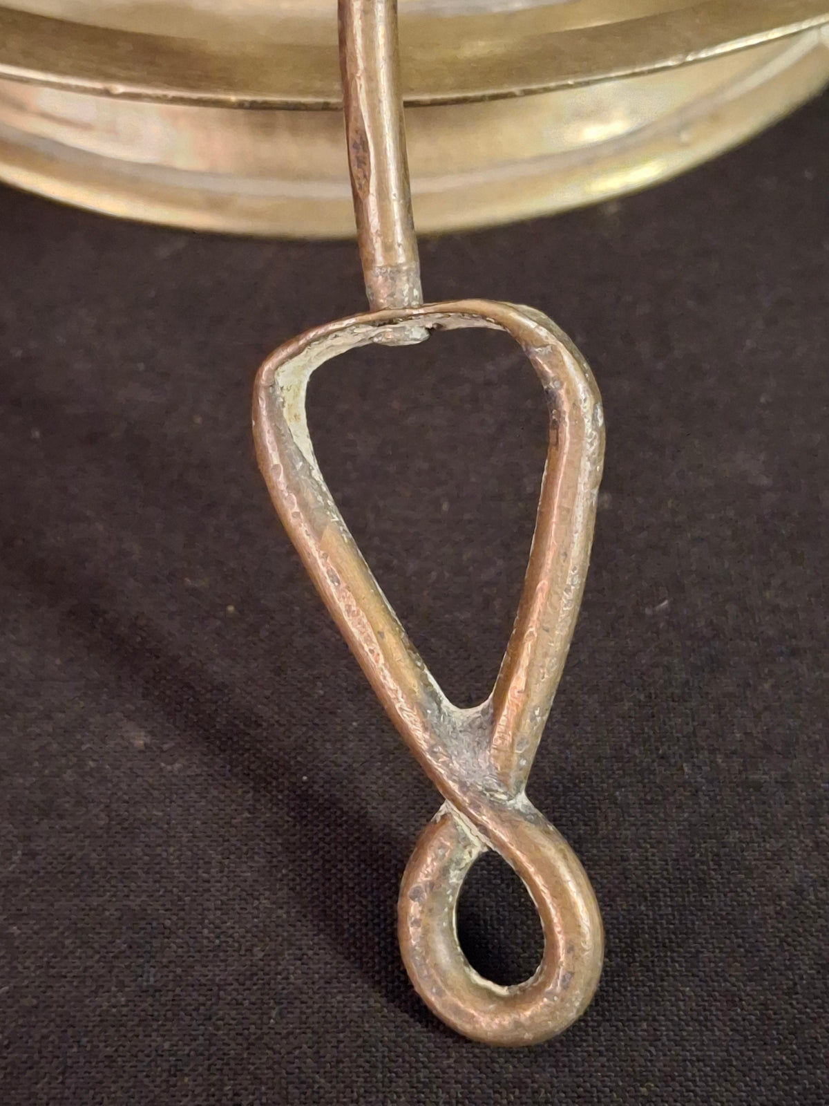 Antique 18th Century / Possibly 17th Century Continental Brass 7 Wick Shabbat Oil Lamp Judenstern