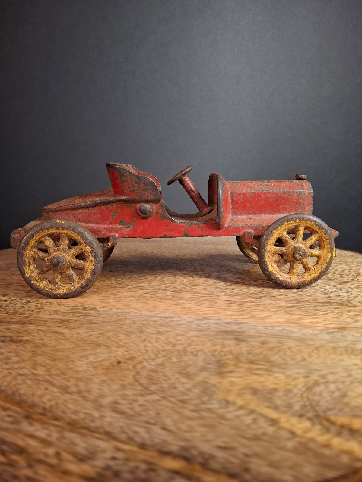 1920s A.C. Williams Cast Iron Roadster Runabout Speedster Toy Car Original Paint