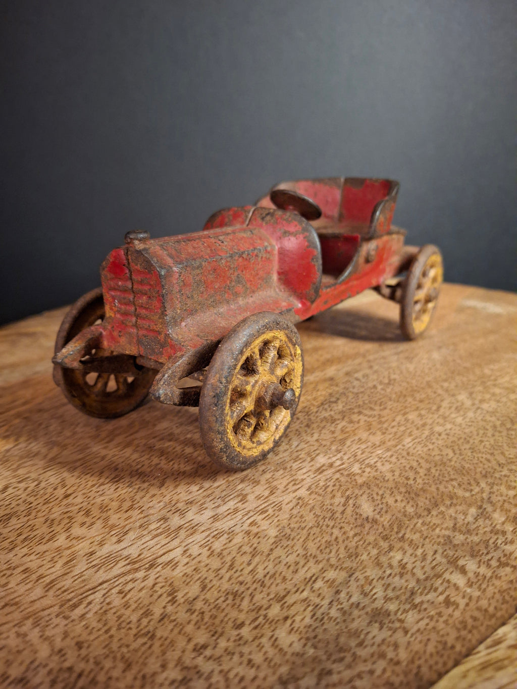 1920s A.C. Williams Cast Iron Roadster Runabout Speedster Toy Car Original Paint