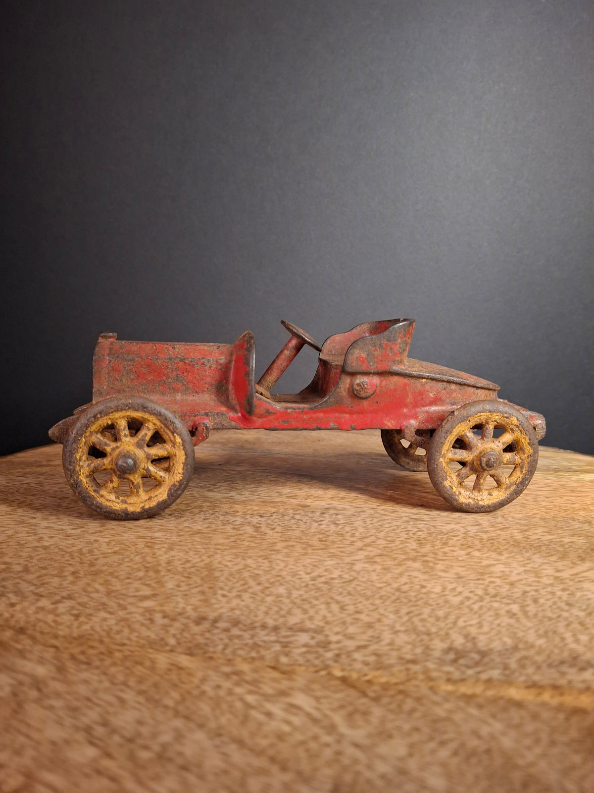 1920s A.C. Williams Cast Iron Roadster Runabout Speedster Toy Car Original Paint