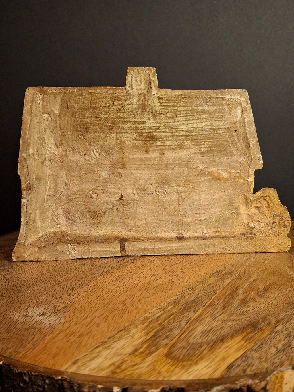 Antique Cast Iron Cottage Architectural Doorstop #90 National Foundry Cape Cod Hollyhocks 1920s