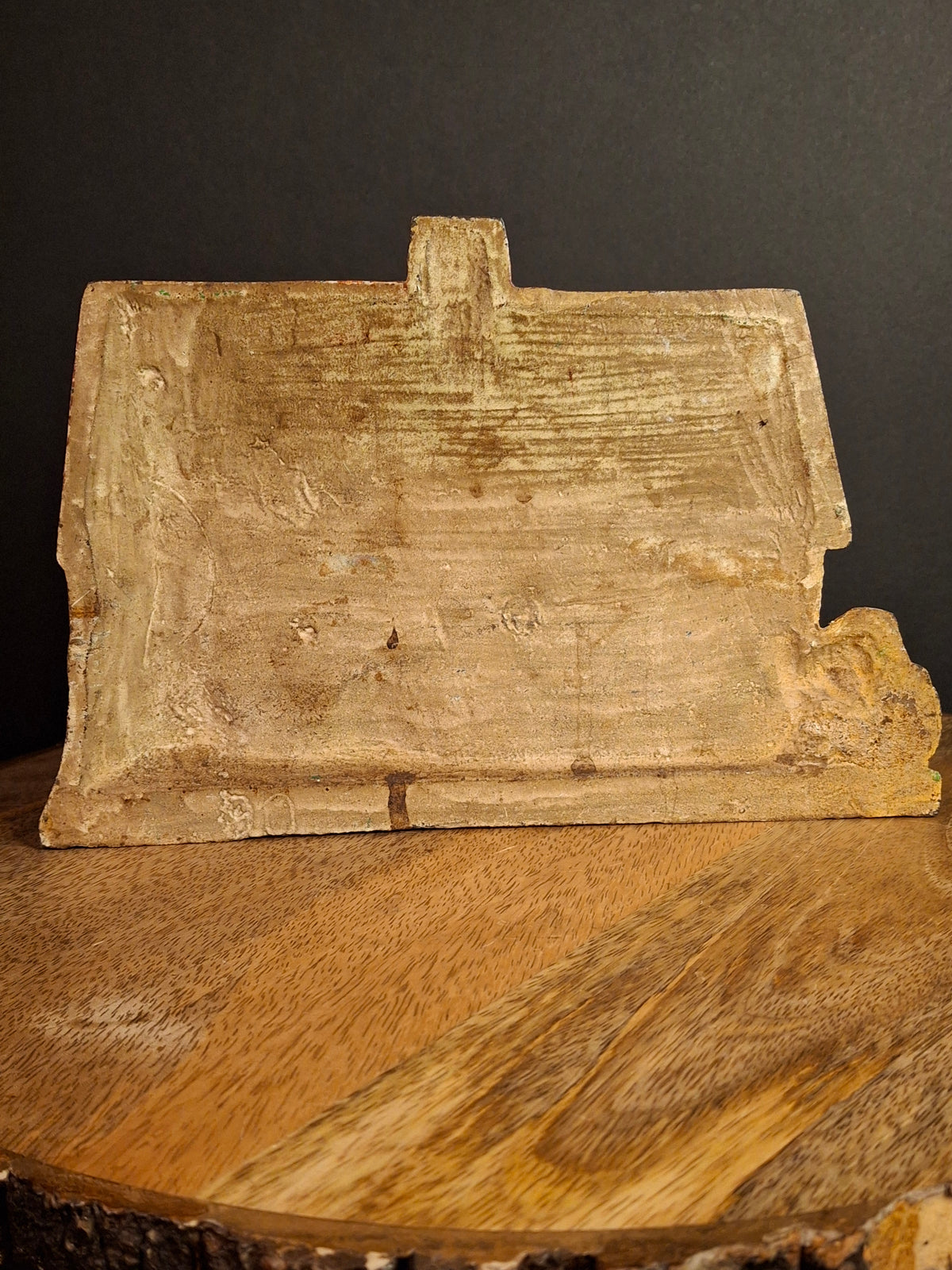 Antique Cast Iron Cottage Architectural Doorstop #90 National Foundry Cape Cod Hollyhocks 1920s
