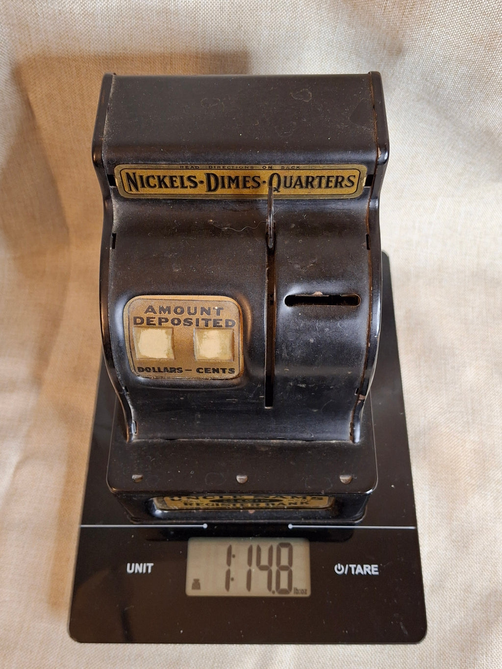 1930s Uncle Sam 3 Coin Register Bank Durable Toy & Novelty Cleveland OH Working