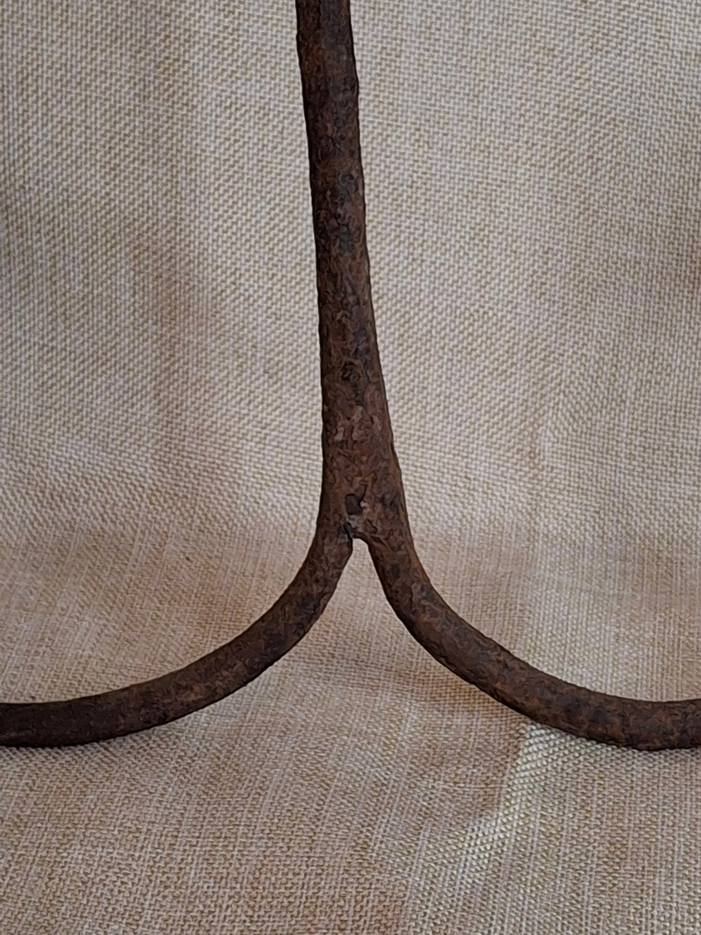 18th Century Hand Forged Wrought Iron Hanging Double Candle Holder Loom Light Heart Top