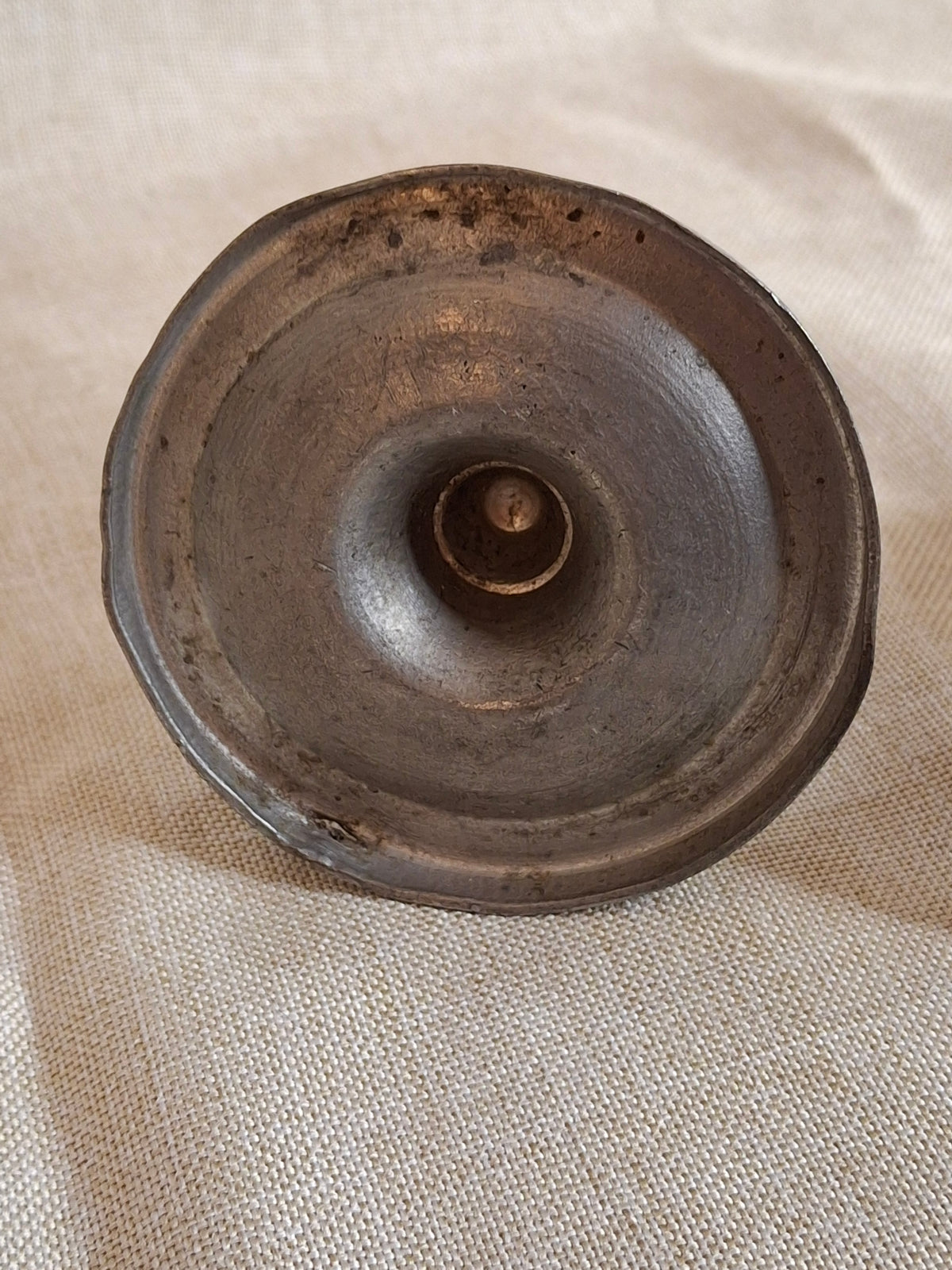 Pair Antique Miniature Pewter Whale Oil Finger Lamps Single Tube Burners c. 1830-1850