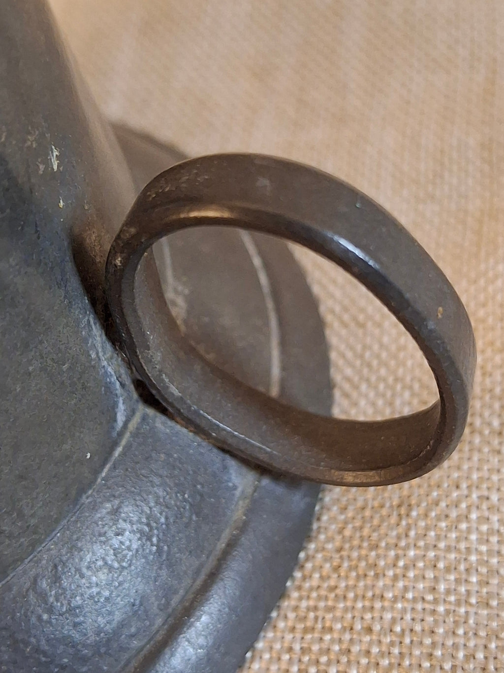 Antique 1840s Pewter Bell Finger Lamp Double Tube Camphene Whale Oil Burner 4.5"