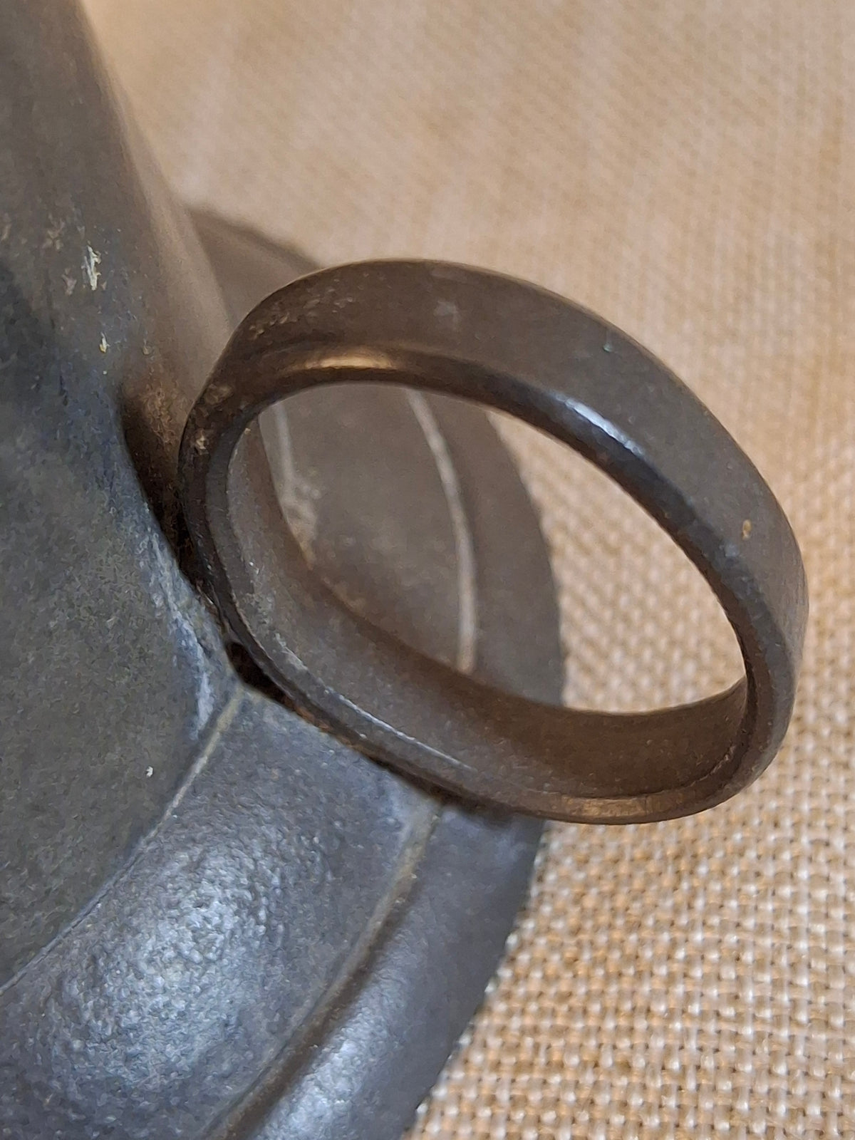 Antique 1840s Pewter Bell Finger Lamp Double Tube Camphene Whale Oil Burner 4.5"