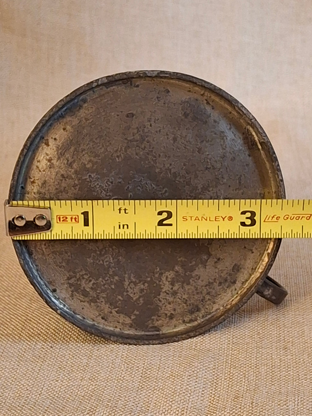 Antique 1840s Pewter Bell Finger Lamp Double Tube Camphene Whale Oil Burner 4.5"