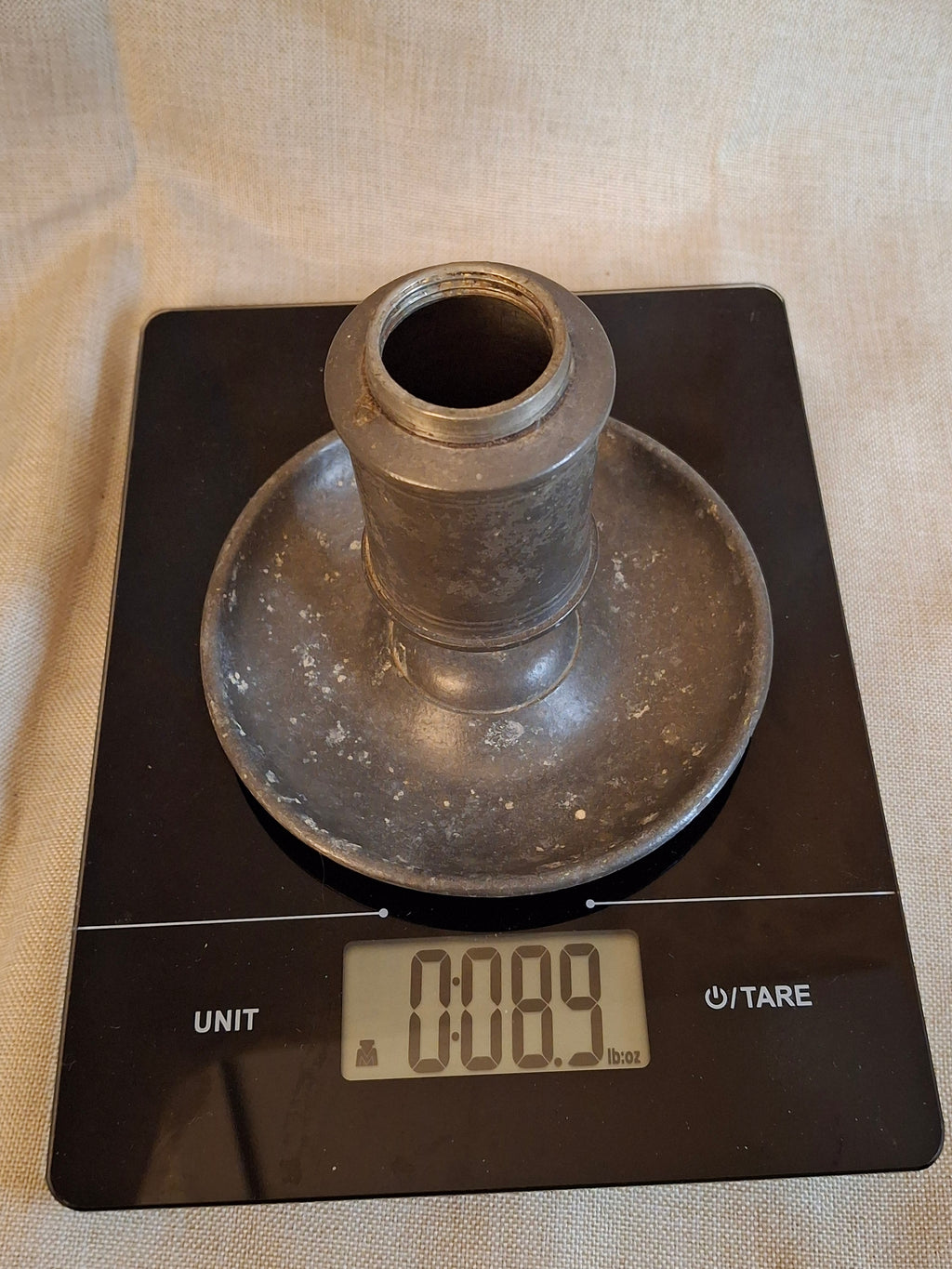 Antique Pewter Whale Oil Lamp Lot (3) - Double Bullseye Lens Stand & Chamber Lamps for Restoration