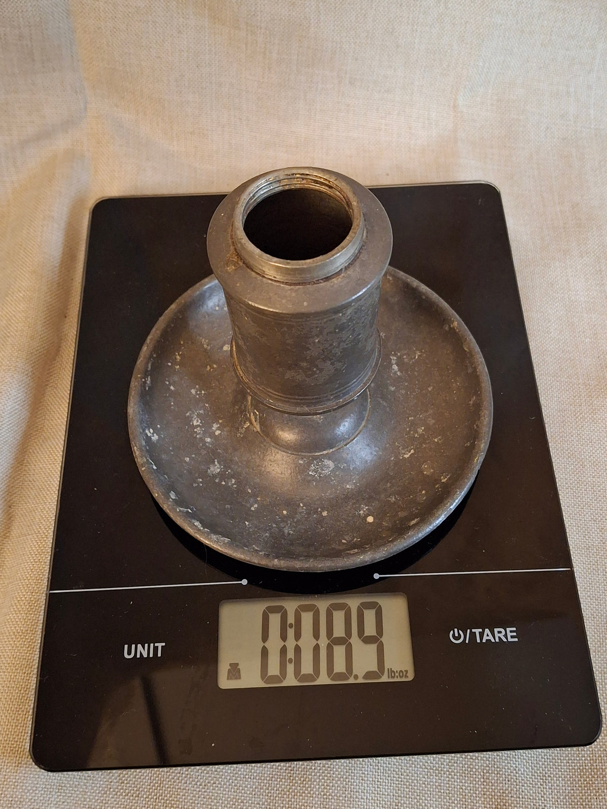 Antique Pewter Whale Oil Lamp Lot (3) - Double Bullseye Lens Stand & Chamber Lamps for Restoration