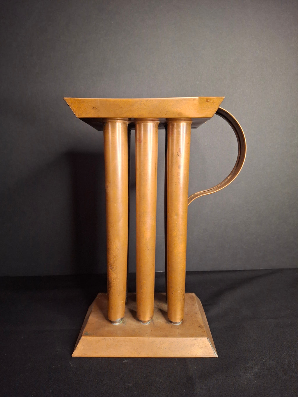 RARE Antique 19th Century Copper 6 Tube Candle Mold Sheet Metal Primitive Americana