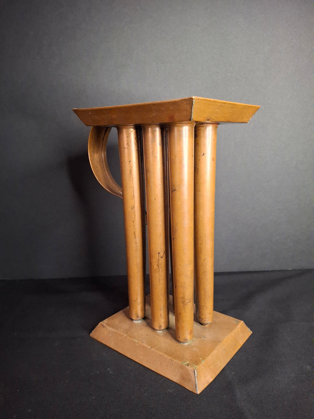 RARE Antique 19th Century Copper 6 Tube Candle Mold Sheet Metal Primitive Americana