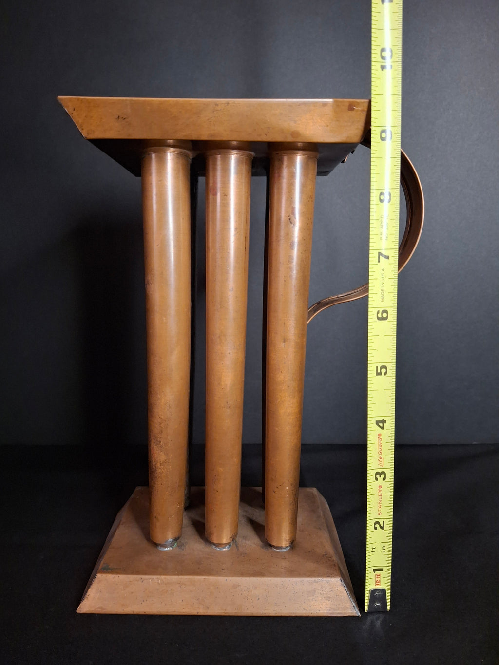 RARE Antique 19th Century Copper 6 Tube Candle Mold Sheet Metal Primitive Americana