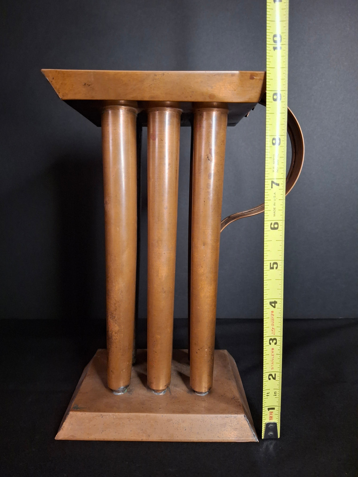 RARE Antique 19th Century Copper 6 Tube Candle Mold Sheet Metal Primitive Americana