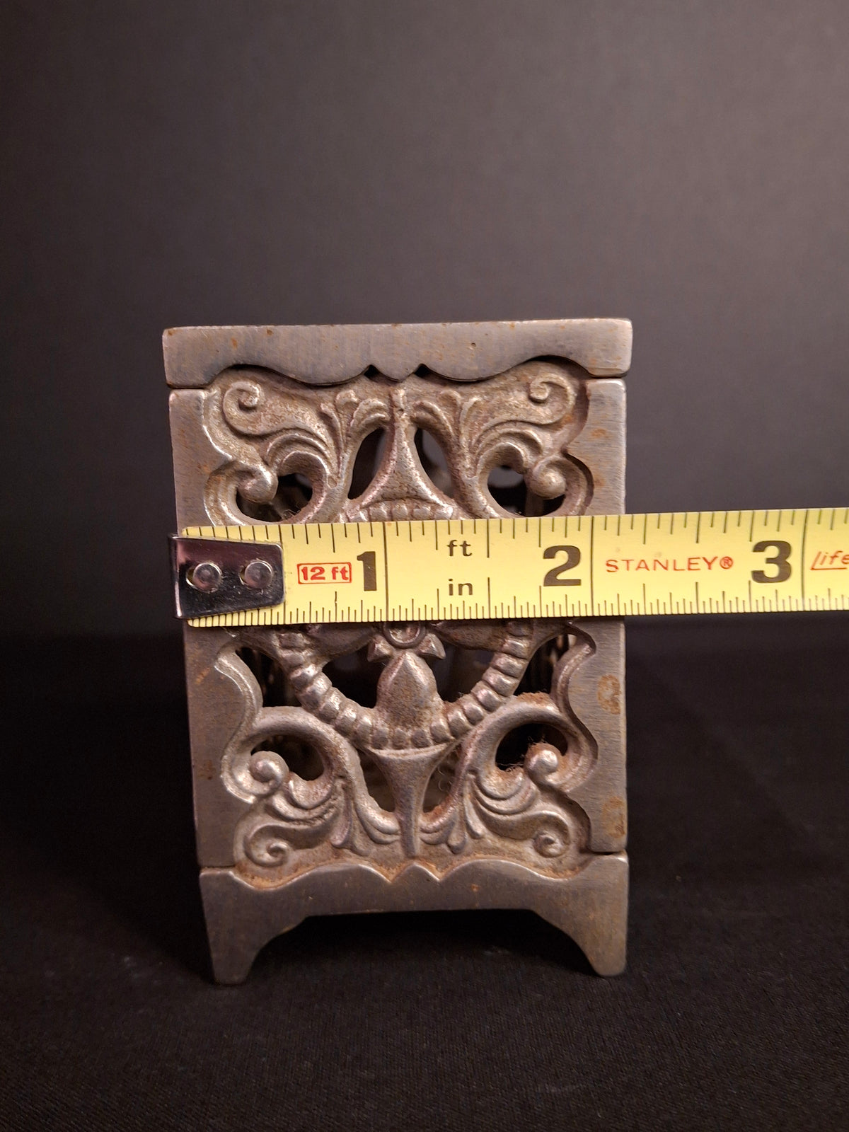 Antique Kenton Cast Iron Nickel Safe Still Bank Pat June 1896 Nickel Plated