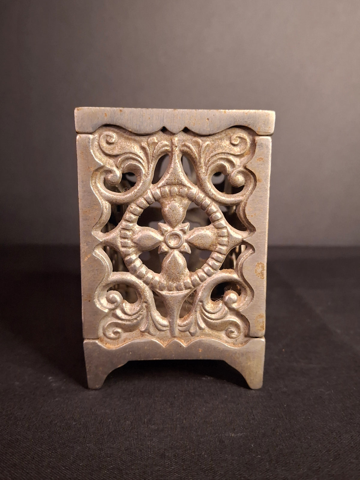 Antique Kenton Cast Iron Nickel Safe Still Bank Pat June 1896 Nickel Plated