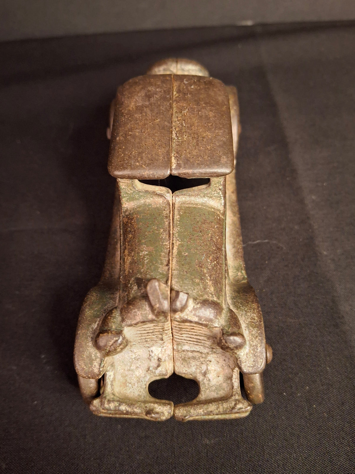 Antique AC Williams Cast Iron Coupe Roadster Car 6" Green Paint Mold 6 Vintage
