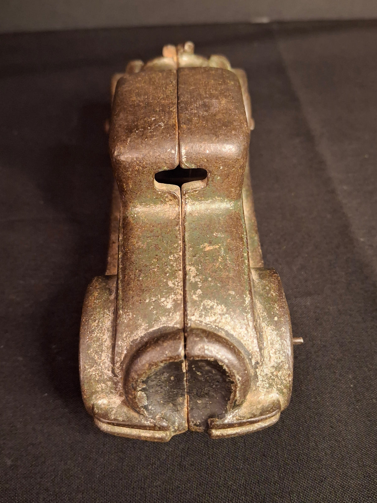 Antique AC Williams Cast Iron Coupe Roadster Car 6" Green Paint Mold 6 Vintage