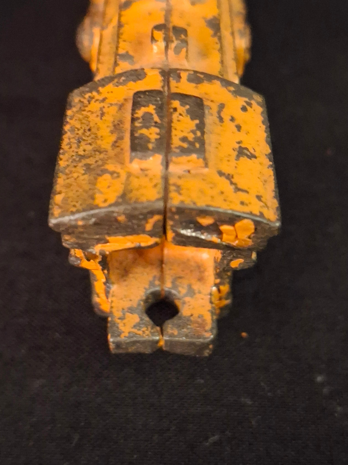Antique Kilgore Cast Iron Train Set Orange Locomotive Coal Tender Passenger Car