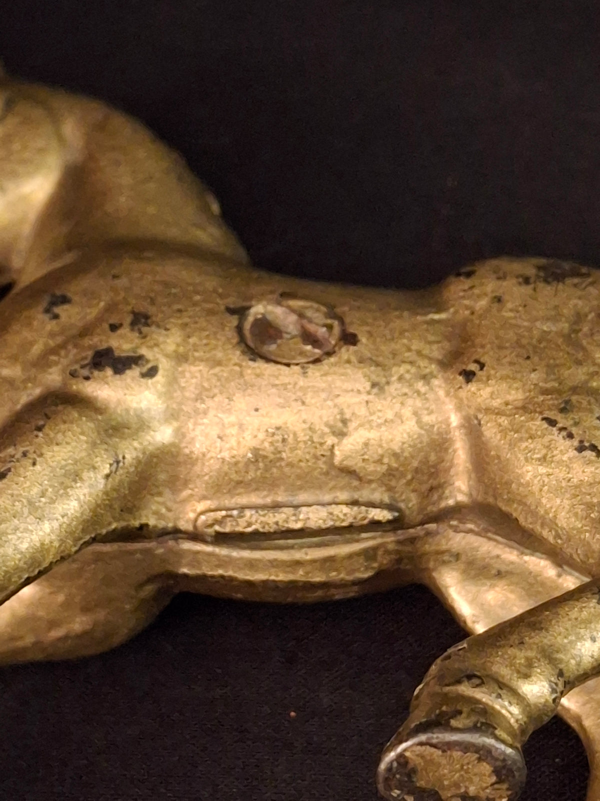 Antique AC Williams Cast Iron Prancing Horse Still Bank Gold Finish c. 1910s