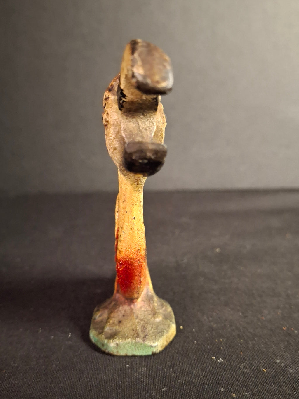Vintage Cast Iron Parrot Bottle Opener Original Paint John Wright Wilton 1940s