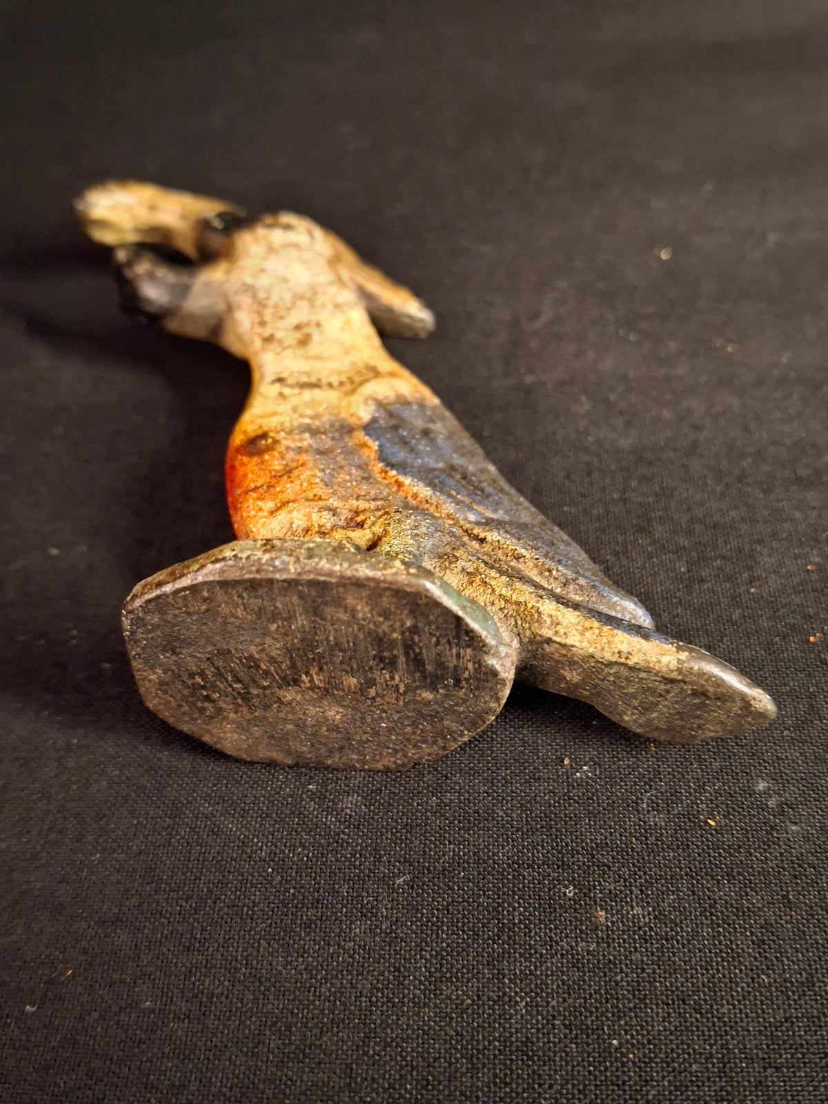 Vintage Cast Iron Parrot Bottle Opener Original Paint John Wright Wilton 1940s