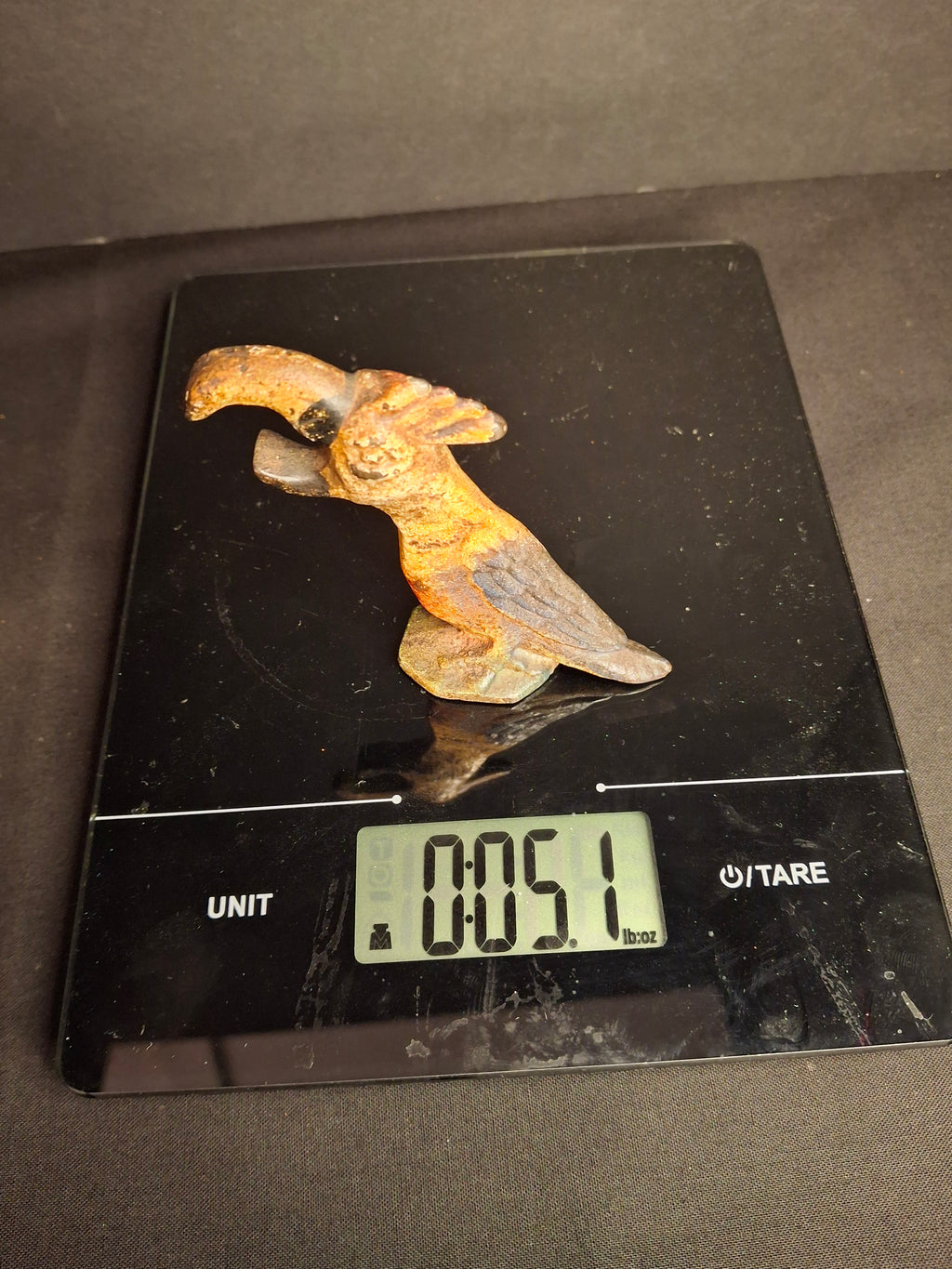 Vintage Cast Iron Parrot Bottle Opener Original Paint John Wright Wilton 1940s