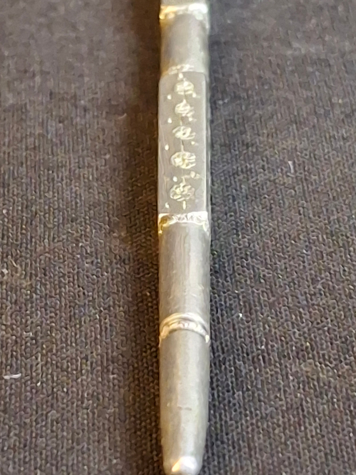 Rare Inscribed Silver Yad Torah Pointer Open Hamsa Hand Middle Eastern Judaica 9.25 In