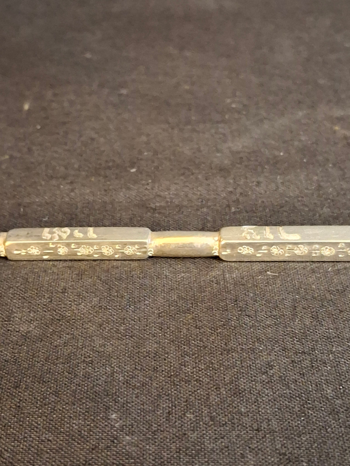 Rare Inscribed Silver Yad Torah Pointer Open Hamsa Hand Middle Eastern Judaica 9.25 In